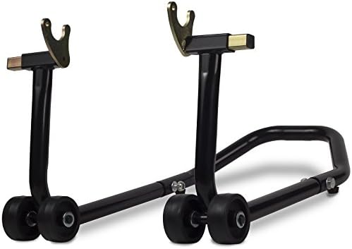 wewa17 Universal motorcycle stand front rear wheel lift balance paddock swingarm spool