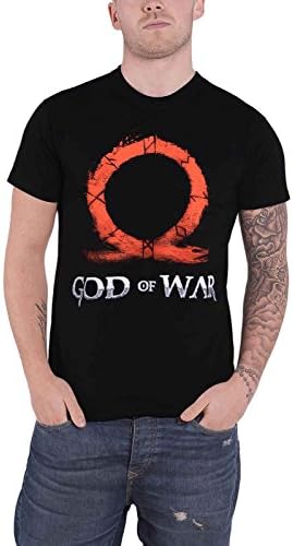 God of War T Shirt Ohm Sign Rune Engraving Official Ps4 Mens Black