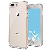 iPhone 8 Plus Case, iPhone 7 Plus Case,OTOLIN [Shock Absorption] Reinforced Corners on Soft TPU Bumper Turn sound hole Protective Case - Clear