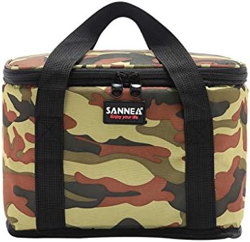 Oasisc Insulated Lunch Bag Waterproof Storage Box Oxford Cloth Lunch Box Carry Tote Pouch for Women Men Kids Travel Outdoor Picnic 27.5x18x19.5cm (Camouflage)