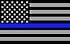 Blueline Flags Subdued Thin Vinyl Reflective Decal, American Flag Sticker Honoring Our Men & Women of Law Enforcement, 3M, Black, Gray & Blue