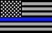 K9King Blue Line Flags Subdued Thin Vinyl Reflective Decal, American Flag Sticker Honoring Our Men & Women of Law Enforcement, Black, Gray & Blue