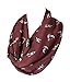 Etwoa Boston Terrier Claret Red Print Infinity Scarf Circle Loop Scarf