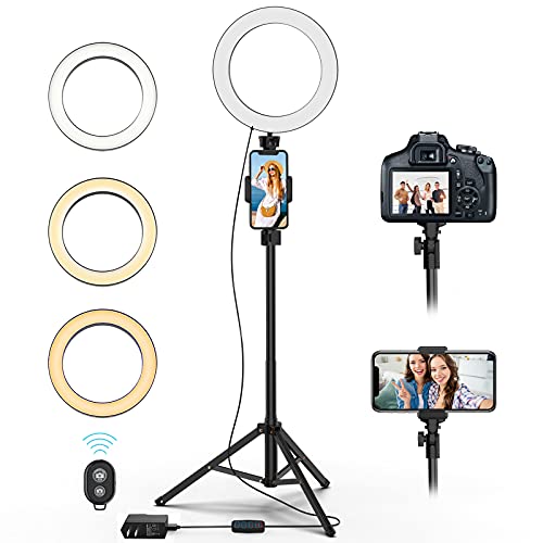 Selfie Ring Light with Tripod Stand and Phone Holder LED Circle