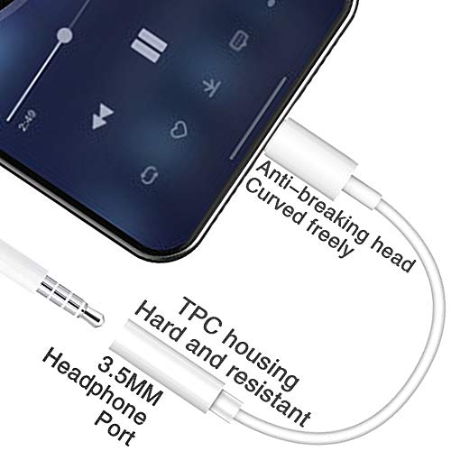 【3 Pack】 Headphone Adapter for iPhone 11 pro 3.5mm,Jack Adapter Dual