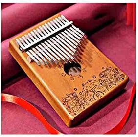 YXIAOn Thumb Piano, Kalimba, 17-tone Finger Piano, Thumb Piano, Portable Instrument All Veneer Acacia, Lucky Cat (coffee) + Full Gift Easy to operate, let you feel the music. (Color : C)