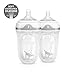 Nuby 2 Piece 360 Comfort Silicone Bottle, Transparent, 8 Oz, 2 Count