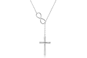 Sariel 925 Sterling Silver Faith Hope Love Cross Pendant Necklace for Women Christian Birthday Christmas Jewelry Christmas New Year Gift