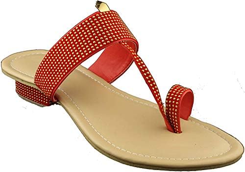 Karat Gold Fancy Kolhapuri Chappal for Women with Hills|Colorfull Kolhapuri Chappal with Hills