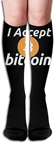 Women I Accept Bitcoins Fashion Sock Length: 50 Cm