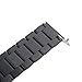 22mm Stainless Steel Link Buckle Watch Band For ASUS Zenwatch 2 WI501Q 2015, 46mm moto 360 2nd 2015, Pebble time, TIME STEEL, Samsung Gear 2, Neo, Live, LG G Watch, Urbane R (Black)
