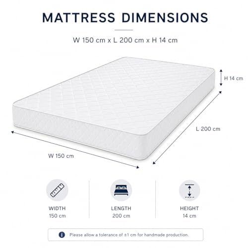 Vital Ortho Medical Mattress | Comfortable Foam Mattress for Back Support & Pressure Relief | Breathable Fabric | W 150 cm x L 200 cm (USA - Queen/UK - King), 14)