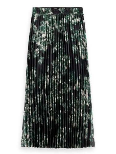 Scotch & Soda Pleated Skirt Falda, Nieuw Blossom Print Park Green, L Mujeres