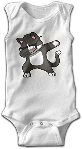 Gotosurf Dabbing Cat Funny Baby Boys Girls Sleeveless Bodysuits Rompers Outfits 12 Months