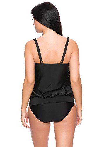Octopus-Oversize-Tankini-Set-mit-High-Waist-Slip-2tlg-Badeanzug-Gr-40--50-f5493