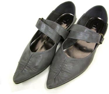 Amazon アンドイット ダブルストラップ2wayパンプス グレー グレー M ローファー スリッポン