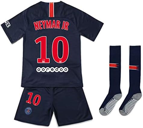 Offshore fireworks #10 Neymar JR 2018/2019 PSG Home Football Kids/Youth Soccer Jersey Shorts Socks Set