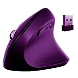 VicTsing mm057 2.4G Wireless Portable Mobile Mouse Optical Mice with USB Receiver, 5 Adjustable DPI Levels, 6 Buttons for Notebook, PC, Laptop, Computer, MacBook - Purple