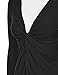 Made by Johnny MBJ Womens Long Sleeve Knot Baby Doll Tunic Top L Black