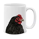 MUGBREW Black Australorp Chicken Ceramic Coffee