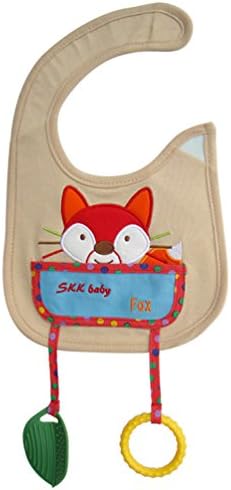 Fox Animal Style Waterproof Baby Bibs With Teether Toy Burp Cloths Saliva Towel