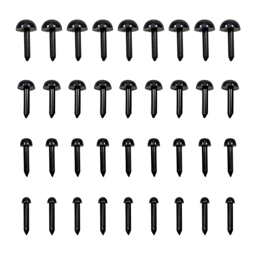 TOAOB 480pcs Black Needle Felting Eyes 3mm 4mm 5mm 6mm Plastic Doll Eyes Without Washers Small Craft Eyes for Needle Felting Plush Animals Sewing Making