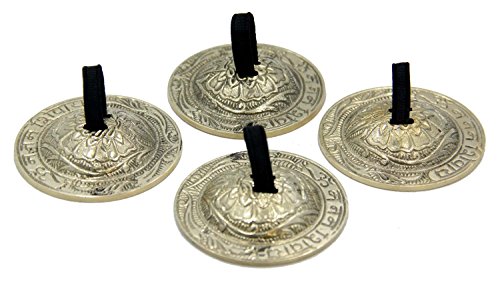 DharmaObjects Belly Dancing - OM Pro Finger Zills or Cymbals 2 Pair/4pcs Gold 6cm