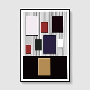 Framed Canvas Home Artwork Decoration Lines Art Canvas Wall Art for Living Room, Bedroom - 16x24 inches
