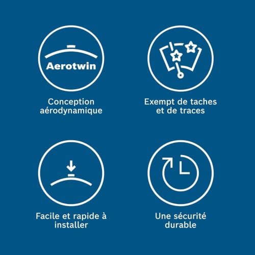 Aerotwin Aerotwin eAR 601 S - Jeu de 2 Balais d'essuie-glaces de Remplacement Avant - Livrés avec Adaptateur Pré-assemblé - 600 mm / 400 mm - Boîte réduite pour moins de déchets