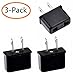 Europe / Australia to USA Travel Power Plug Adapter Converter,(3-Pack)