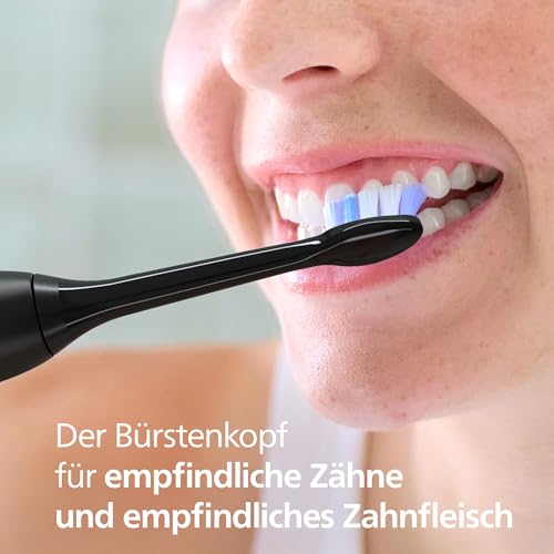 Philips Sonicare HX6054/88 S2 Sensitive Original Replacement Brush Heads, Black, Pack of 4