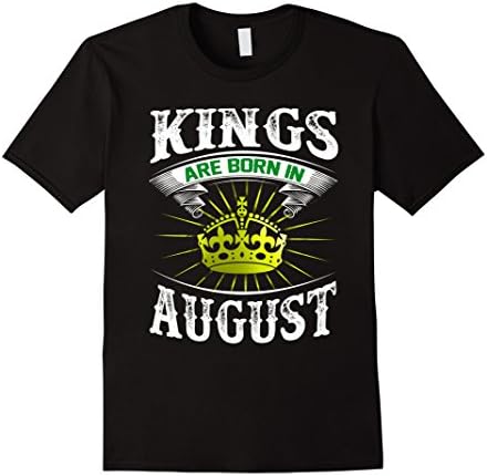 Men's Kings Are Born In August Shirt Medium Black