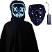 Halloween Mask,LED Masks Glow Scary Mask Light Up Cosplay Mask Rave Mask for Festival Music Party Parties Costume Christmas (Halloween mask for Bule 2)