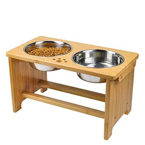 VaygWay Elevated Dog Bowls Diner Adjustable Raised Pet Bowl for Cat
