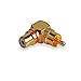 Conwork 2-Pack RCA Male to Female 90 Degree Right Angle Plug Adapters M/F Gold-Plated Connector