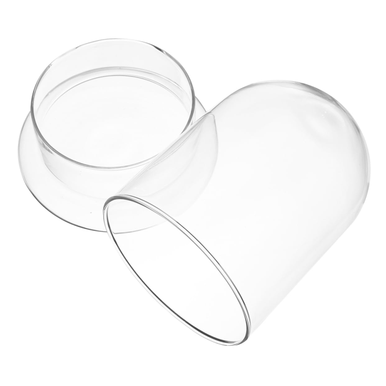 KONTONTY Micro Landscape Vase Rose Dome Terrarium Jar Cover Display Bell Jar Glass Bonsai Pot Rocks Bell Plant Vase Rose Decor Glass Terrariums for Plants Desktop 16c Specimen