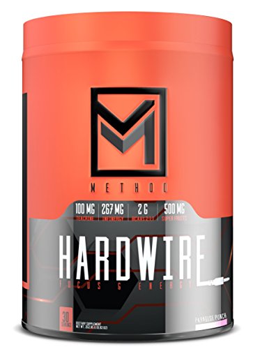  Hardwire - Premium Energy & Focus - Infinergy Caffeine, Teacrine, Huperzine, Choline, BCAA, Green Tea, Taurine, Superfruit Antioxidants, Electrolytes - 30 Servings (Paradise Punch) 