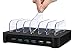 MixMart 6-Port USB Charging Station Docks for Multiple Devices like iPhone/ iPad/ Universal Smart Phones and Tablets