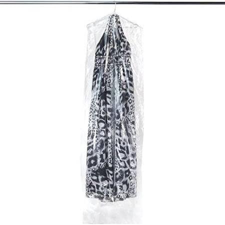 Pack of 20 Clear Polyethylene Garment Covers - 72 Inches - Ideal Length for Full-Length Dresses, Gowns and Long Coats