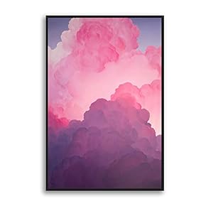 Framed Clouds and Colors Home Artwork for Living Room Bedroom