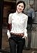 Aro Lora Women's Long Sleeve Lotus Ruffled Casual Shirt Blouse XX-Large White
