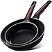 PRANZOELITE 2-Piece Nonstick 8 inch & 11Inch Frying Pan Set/Induction Frying Pans/Skillet Pan Set, Cookware Pan,Dishwasher Safe,BlacK