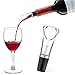 VinOrama Wine Aerator Drop Stop Air Spout Pourer - Bar Wine Accessory - With Carry Pouch (black)