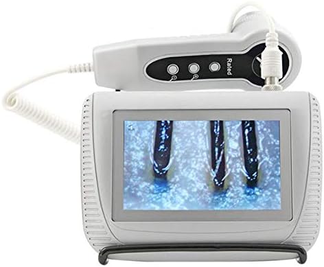 Lolicute Skin Analyzer Scanner Machine, 5 Inch LCD Screen Digital Facial Skin Diagnosis System Hair Analyzer Analysis Portable Rechargeable