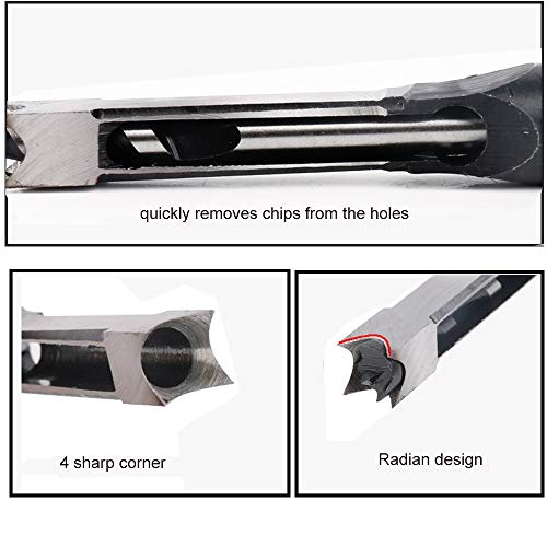 5/16 inch Mortising Chisel DIY Woodworking Cutter Tool, Wood Square Hole Mortiser Drill Bits