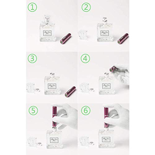 Beautychen 6 Pack 5ml Refillable Perfume Atomizer Spray Bottle Portable Mini Empty Easy to Fill Scent Aftershave Pump Case Travel Outgoing Purse Multicolor