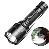 Tactical Flashlights High Lumens,WISSBLUE T8 1200LM Torch Flashlight, Long Distance Flashlight Rechargeable,5 Modes Flashlights, Hiking Emergency Camping Equipment Birthday Christmas Gift (Large T8)
