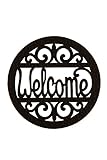 Evergreen Black Embossed Outdoor Safe Felt Welcome Insert