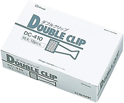 Mitsuya double clip oversized 10 pieces Black DC-410