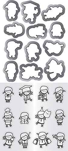 Hampton Art SC0908 Mama Elephant Clear Stamp & Die Set 4.125X10.5-Mini Girl Agenda